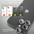 Choiche [3+1 for iPhone 14 Pro/iPhone 14 Pro Max Camera Lens Protector Bling - Image 2