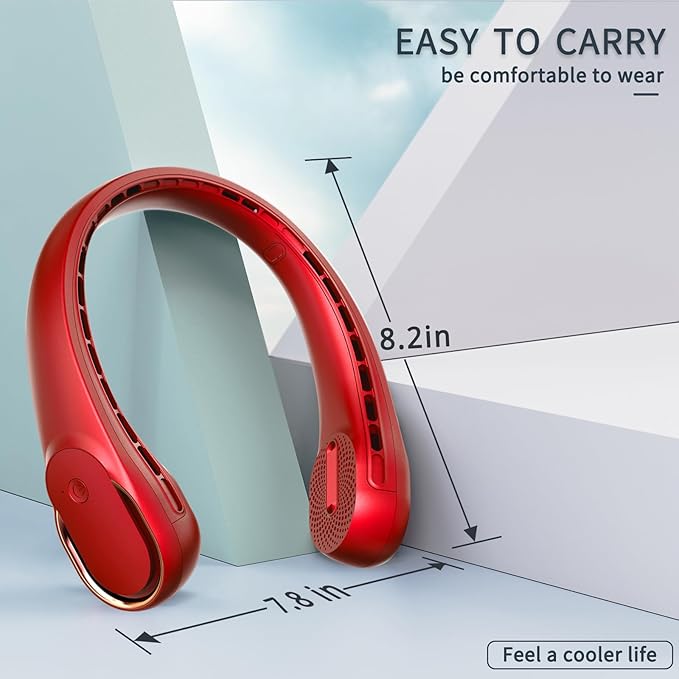 Portable Neck Fan, Bladeless Neck Fan, USB Rechargeable Personal Fan, 4000 mAh - Image 6
