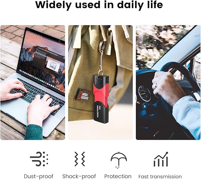 USB 3.0 Flash Drive KOOTION 10 Pack 16GB USB 3.0 Thumb Drive Retractable 16G - Image 7