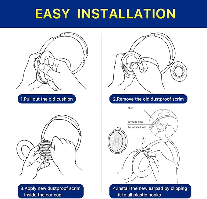 Replacement Ear Pads for Bose QuietComfort 35 & Quiet Comfort 35 II Headphones - Image 6
