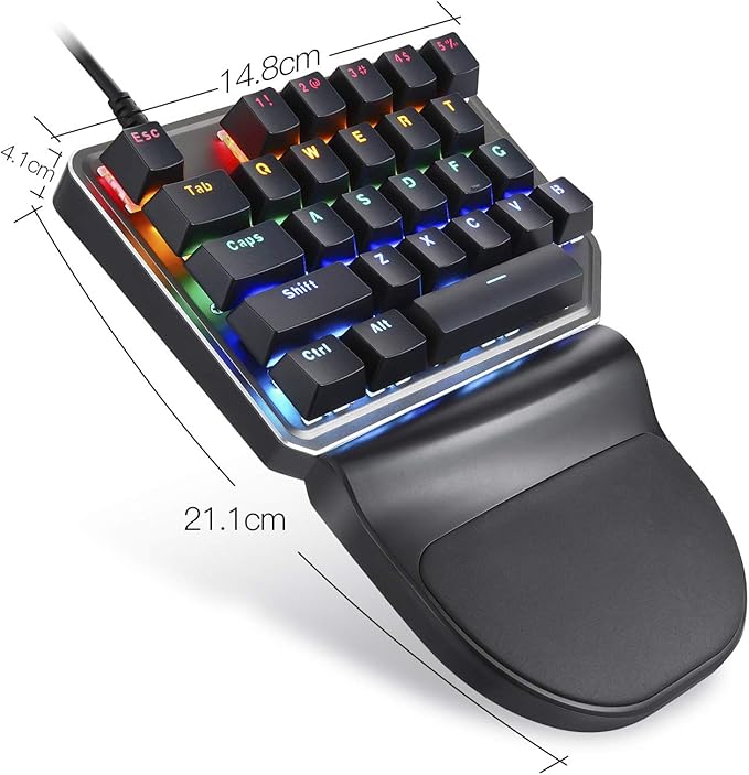 MOTOSPEED K27 One-Handed Mechanical Mini Gaming Keypad 27 Keys, 9 LED Backlit - Image 3