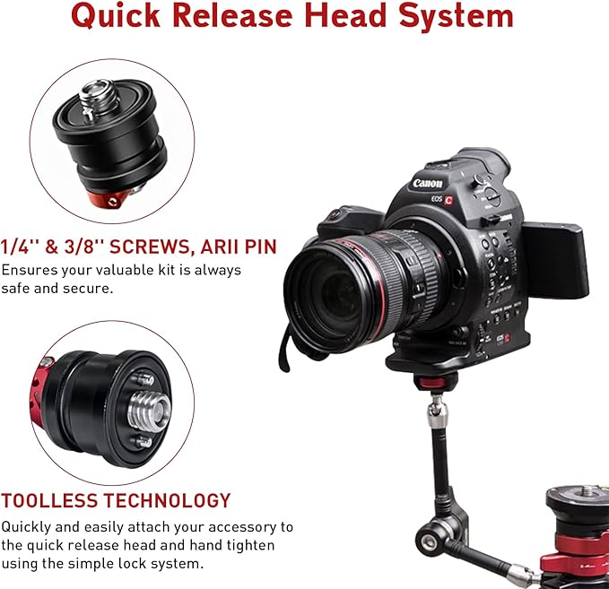 IFOOTAGE Magic Arm Clamp MA5-6, 11 Inches Adjustable Friction Power - Image 4