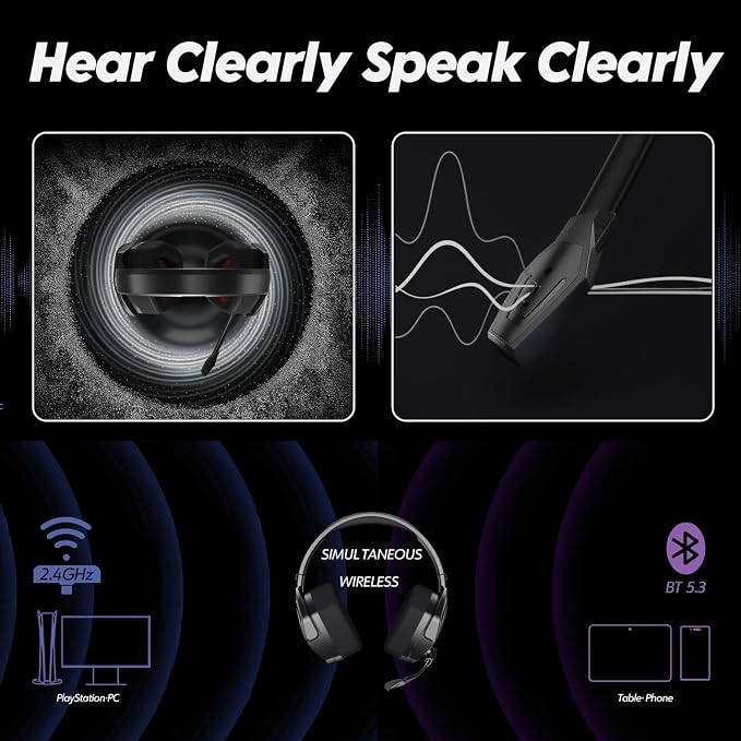 NUBWO G06 Dual Wireless Gaming Headset - Image 8