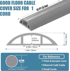 Floor Cord Covers for Wires 12FT Cable Hider Wire Cover Self Adhesive Cord - Image 2