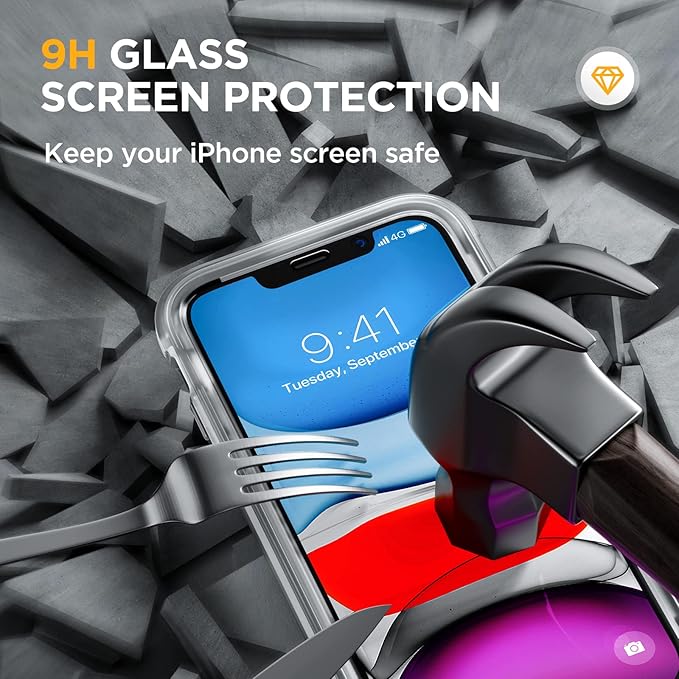 Miracase Glass Series for iPhone 11 Case 6.1 inch, Upgraded Full-Body Rugged - Image 5