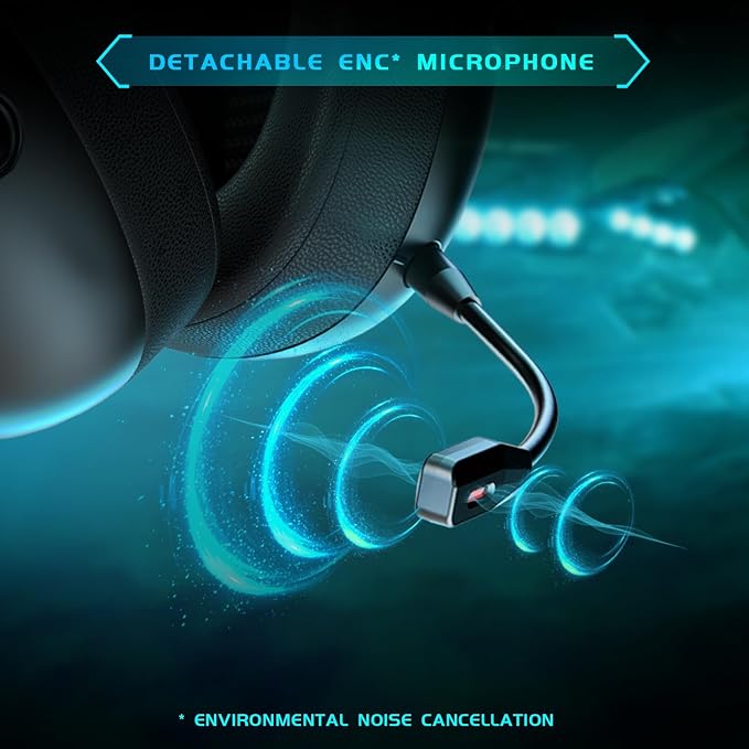 Wireless Gaming Headset for PS5, Gamer Headphones for Nintendo Switch, 50H - Image 5