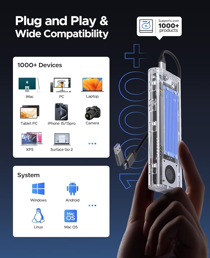 ORICO 40Gbps M.2 NVMe SSD Enclosure - Image 6