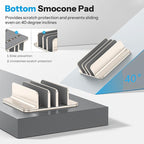 OMOTON Vertical Laptop Stand, Desktop Aluminum Mac Book Stand - Image 3