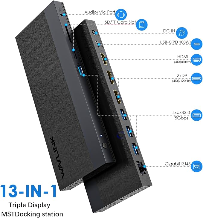 Laptop Docking Station, Docking Station 3 Monitors - Image 2
