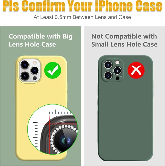 AGVEE 3+3 6 Pack for iPhone 13 Pro 6.1" / 13 Pro Max 6.7" Camera Lens Cover - Image 3