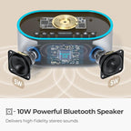 uscce Alarm Clock Bluetooth FM Radio: 10W Stereo Sound Speaker - Image 3