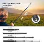 NEEWER Motorcycle Camera Mount Kit, Bicycle Handlebar Invisible Selfie Stick - Image 2