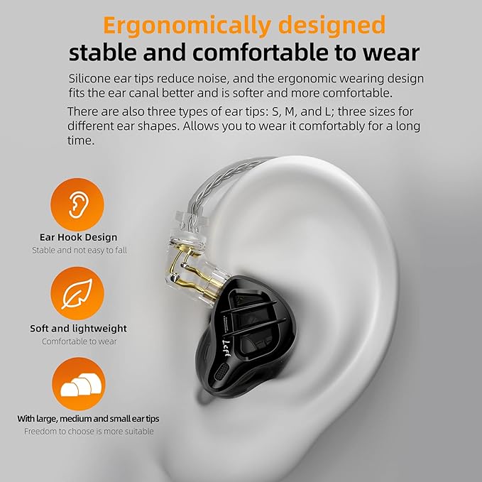KZ ZAR in-Ear Monitor 7BA+1DD Hybrid 8 Drivers Gaming Earbuds HiFi Bass Noise - Image 2