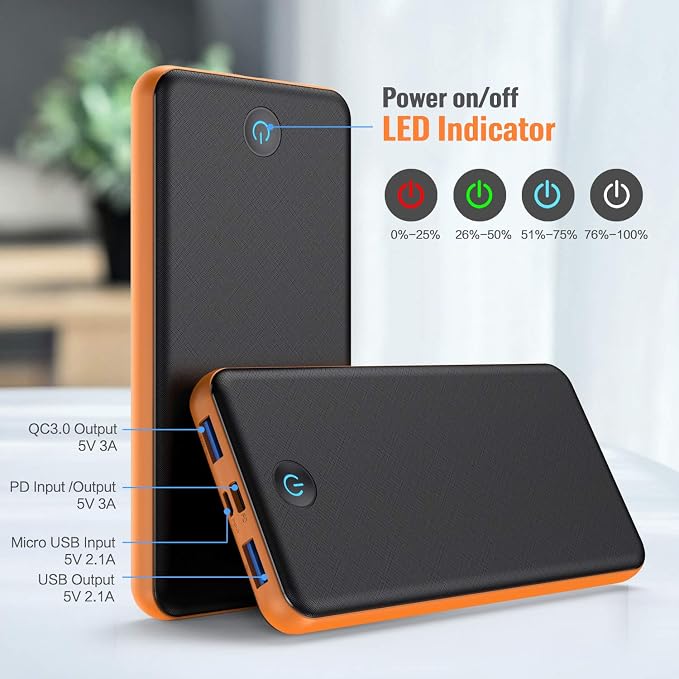 Portable Charger Power Bank 26800mAh, QC3.0 USB C PD Fast Phone Charging - Image 3