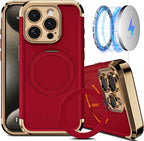 COOLQO for iPhone 15 Pro Max Case 6.7'' Upgraded 360° Spin Magnetic Stand by COOLQO