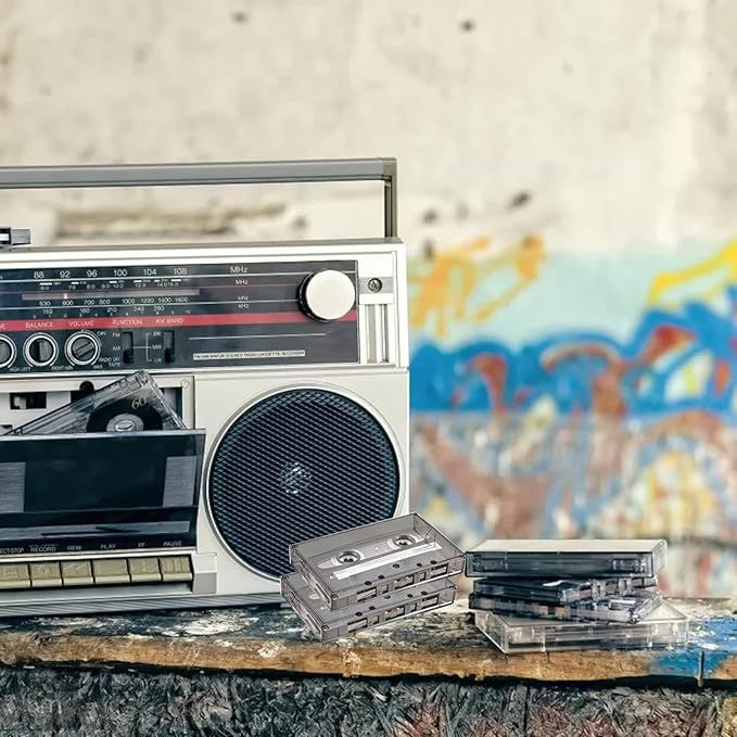 Fasmov 30 Pack Cassette Tape Cases, 4.25" L x 2.75" W x 0.6" H - Image 5