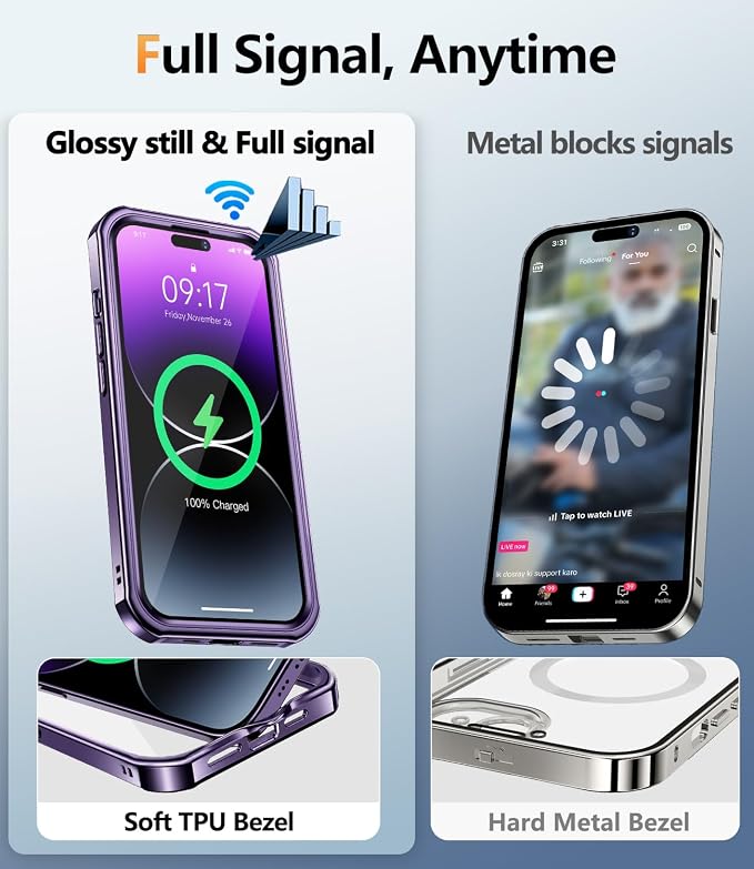 Magnetic Case for iPhone 14 Pro MaxMil-Grade Shockproof Full body Anti-Spy - Image 5