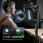 FIFINE K688 Podcast Microphone Kit, USB/XLR Dynamic Microphone - Image 8