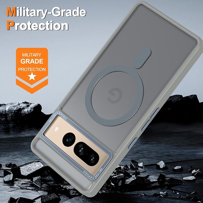 Magnetic for Google Pixel 7 Pro Case, Shockproof Slim Translucent Matte - Image 6