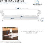 VIVO Large Height Adjustable Under Desk Keyboard Tray, C-clamp Mount System - Image 4