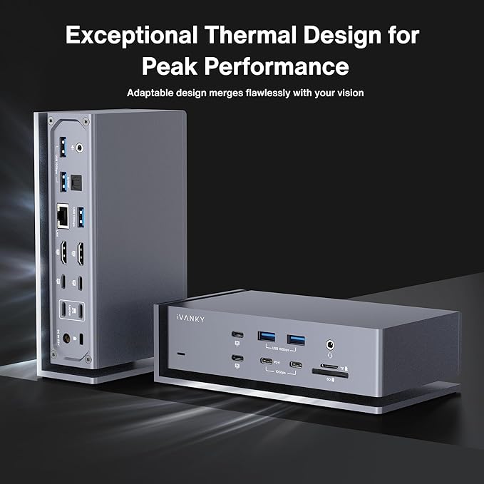 iVANKY FusionDock Max 1 Dual Thunderbolt 4 Chips, 20-in-1 Quad 6K@60Hz Monitor - Image 8