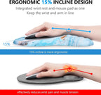 Mouse Pad Wrist Support, Laokiiy 2 in 1 Keyboard Wrist Rest+ Ergonomic Mouse Pad - Image 2