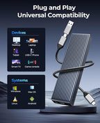 ORICO M.2 NVMe SSD Enclosure Aluminum Tool-Free Adapter, 10Gbps USB3.2 USB-C M2 - Image 7