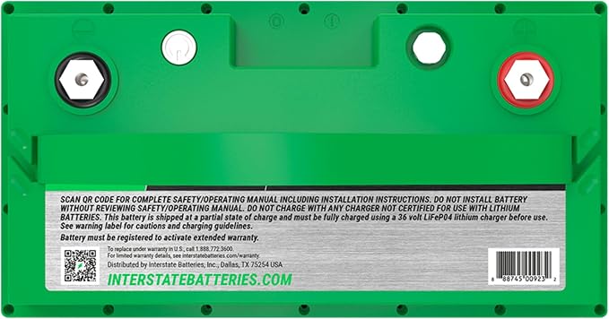 Interstate Batteries 36V 50Ah Group Size 31M Lithium Marine/RV Deep Cycle - Image 9