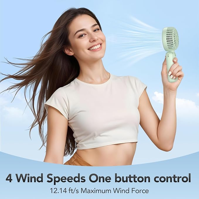 PANERGY Portable Handheld Fan, 5000mAh Rechargeable, 14H Max Cooling Time - Image 5