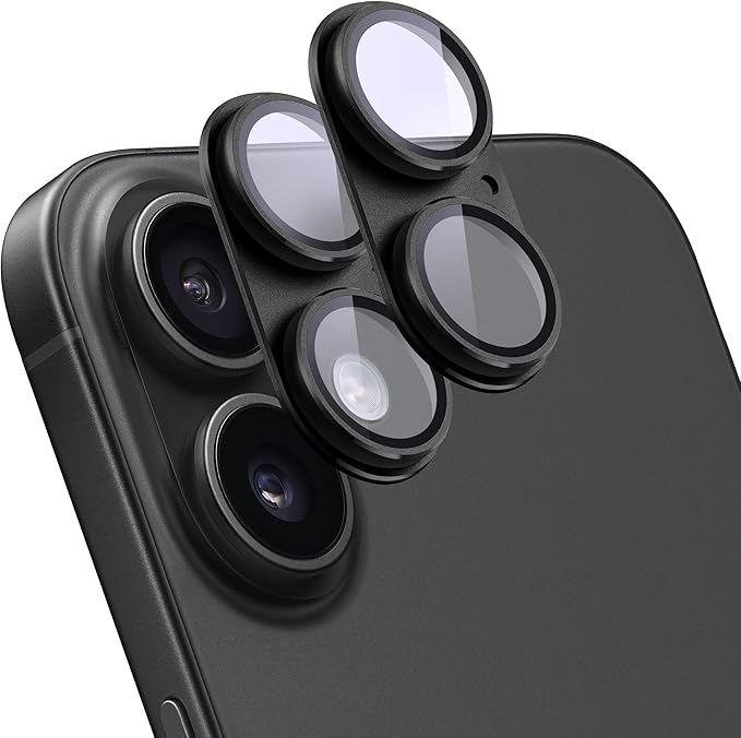 2 Pack Camera Lens Protector for iPhone 16 / iPhone 16 Plus, AR Tempered Glass by SHANG+PIN+JIA