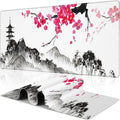 Chinese Ink Painting Desk Mat, Large Abstract Landscape Painting Gaming by NIYLYNSYN