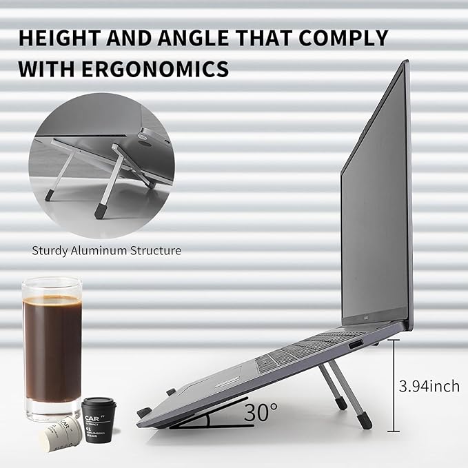 Protable Laptop Stand for Desk, Foldable Laptop Riser Holder, Ventilated - Image 5