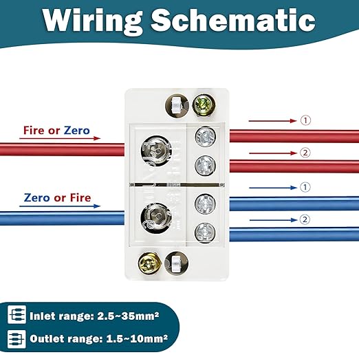 2-in-4-Out Self-Lifting Junction Box | Tool-Free Quick Connect Terminal Block - Image 5
