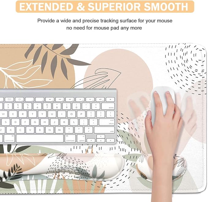 Large Mouse Pad Set, Extended Gaming Mouse Pad + Keyboard Wrist Rest Support - Image 4