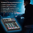 Depusheng HT4 Bluetooth Compatible Professional Portable Digital DJ Console - Image 7