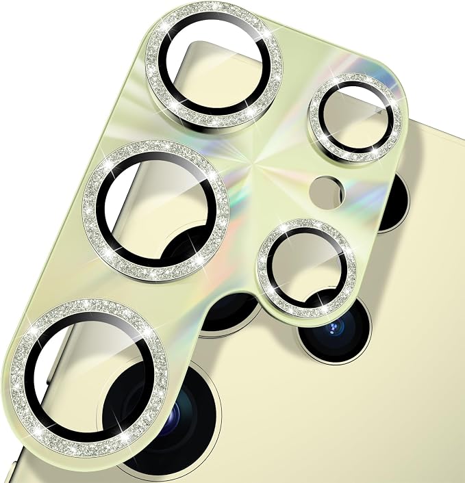 YWXTW Camera Lens Protector for Samsung Galaxy S24 Ultra, Bling Glitter by YWXTW