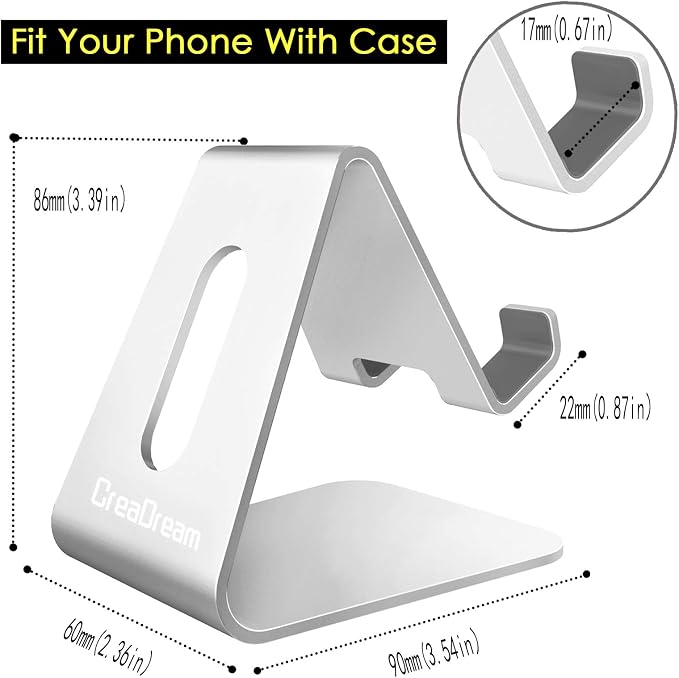 CreaDream Cell Phone Stand, Aluminum Desktop Stand Compatible - Image 5
