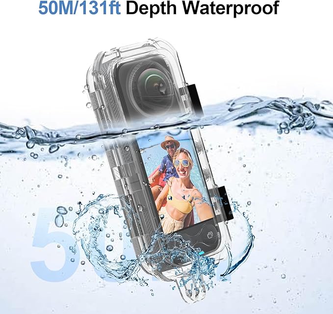 Hualele Waterproof Invisible Dive Case 50m/164ft Underwater Camera Housing - Image 3