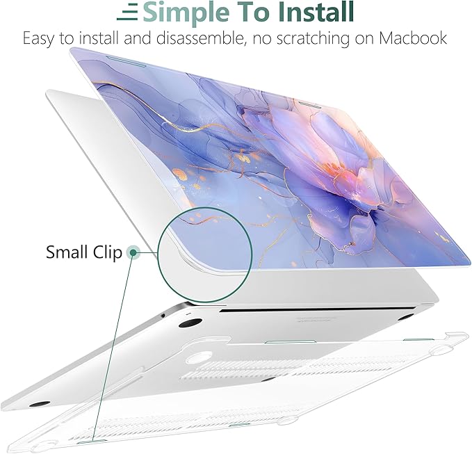 TWOLSKOO Compatible with MacBook Pro 13 inch Case 2023-2016 A2338 M2/M1 A2251 - Image 3