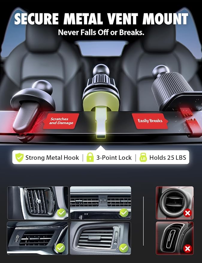 Bracketron MagSafe Car Mount, MagAlign Pro Extend Magnetic Phone Holder - Image 6