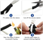 Split Sleeving Cable Harness Management Tube Heat Resistance Braided Wire Loom - Image 8