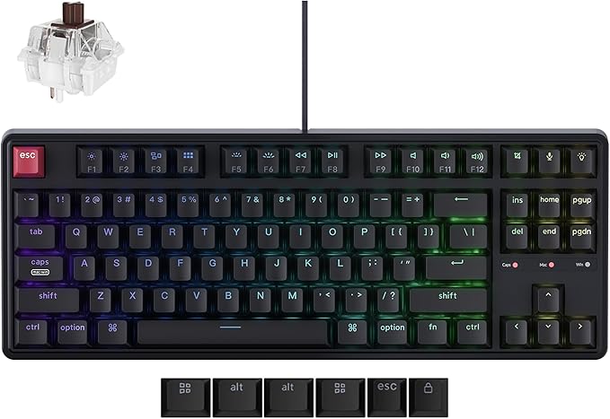 Keychron C3 Pro TKL 80% Wired Mechanical Keyboard, 8K Polling Rate, QMK/VIA by Keychron