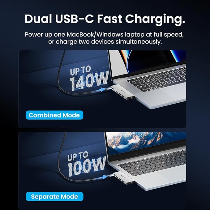 VENTION USB C Hub for MacBook Neo/Air/PRO, 80Gbps Detachable Magnetic 8K USB-C - Image 6