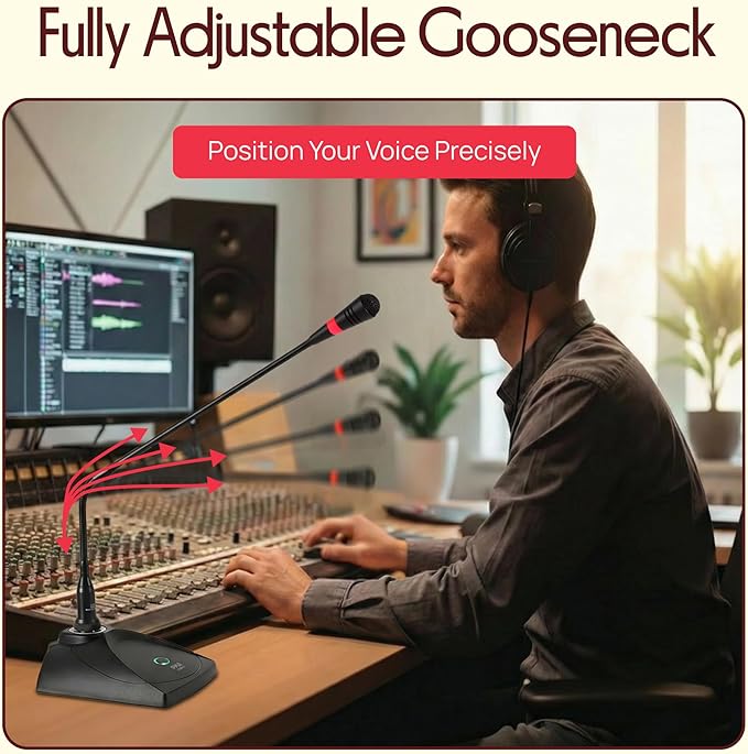 Desktop Gooseneck Wired Microphone System - Image 4