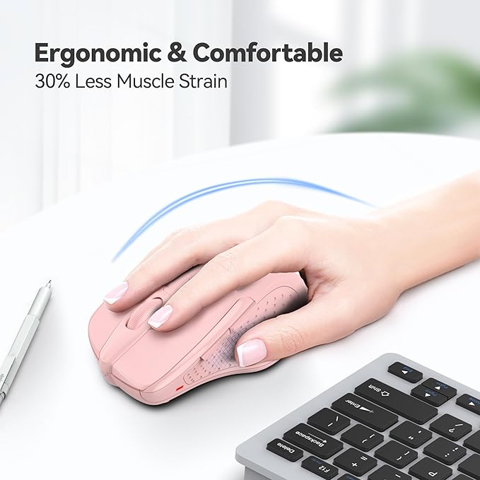TECKNET Wireless Mouse, 2.4G Ergonomic Optical Mouse, Computer Mouse - Image 4