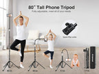 elitehood 80” Tall Phone Stand Tripod, Floor Phone Recording Stand, Heavy Duty - Image 3