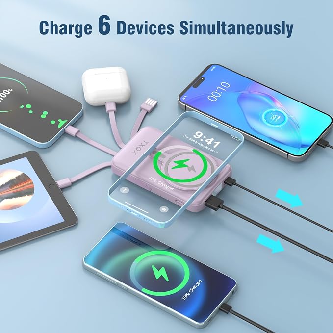 Wireless Portable Charger 10000mAh, Magnetic Power Bank - Image 5