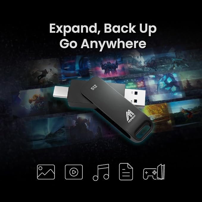 MMOMENT 512GB MU P50 External SSD – USB-C & USB-A Compatible, Portable USB 3.2 - Image 7
