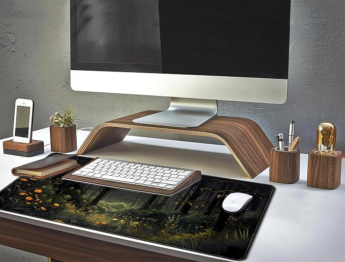 Dark Forest Desk Mat Mouse pad, Big Laptop Computer Keyboard and Mouse Mat - Image 6