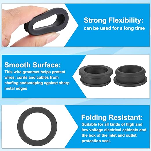 PATIKIL 34.6mm / 1-3/8 Inch Drill Hole, 1 Inch ID Rubber Grommets - Image 3
